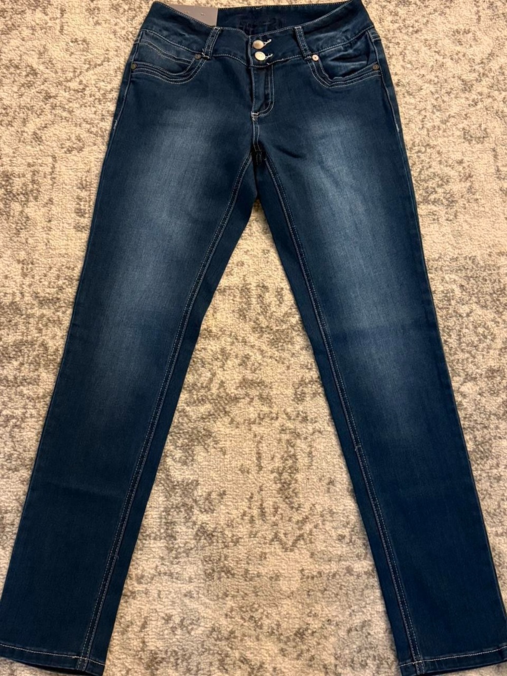 Women’s Rue 21 Freedom Flex Mid Rise Skinny Blue Jeans Brand New Size 1/2